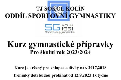 Gymnastická přípravka na rok 2023/2024